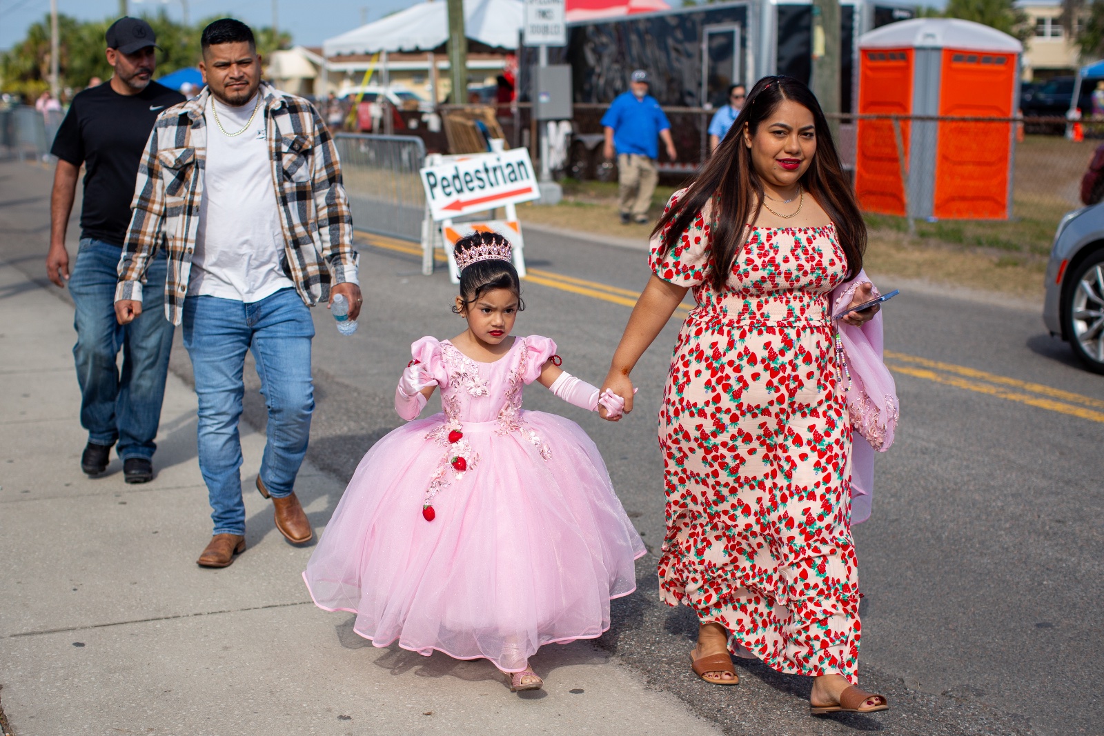 A young girl attends the annual Florida Strawberry Festival in Plant City, Florida March 8, 2025. Photo by Daniel LeClair
