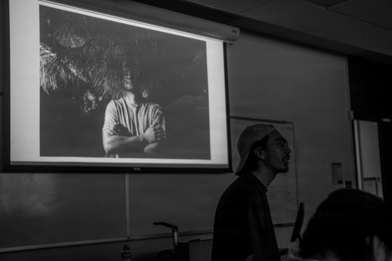 Sebastian Hidalgo presents his work at the 2026 National Geographic Photo Camp. 