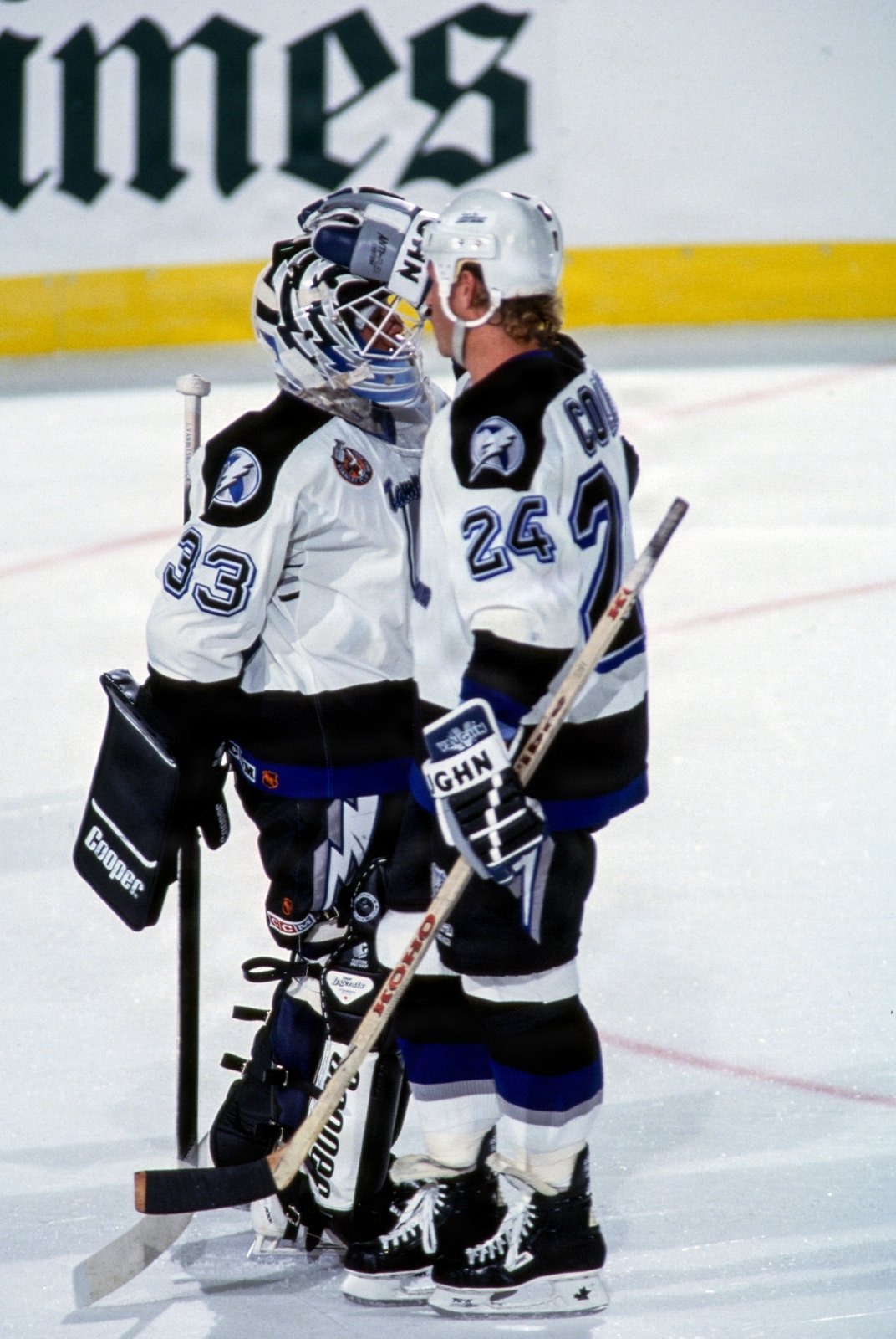Preseason game against the St. Louis Blues 1992 with Danton Cole