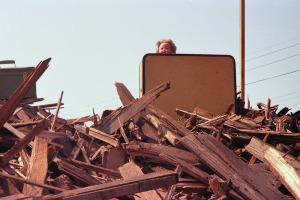 The remains of ‘The Baby Doll House’, demolished by Mayor Coleman Young in 1987.