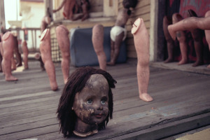 Detail, ‘The Baby Doll House’,  a few days before it was demolished by Mayor Coleman Young in 1987.