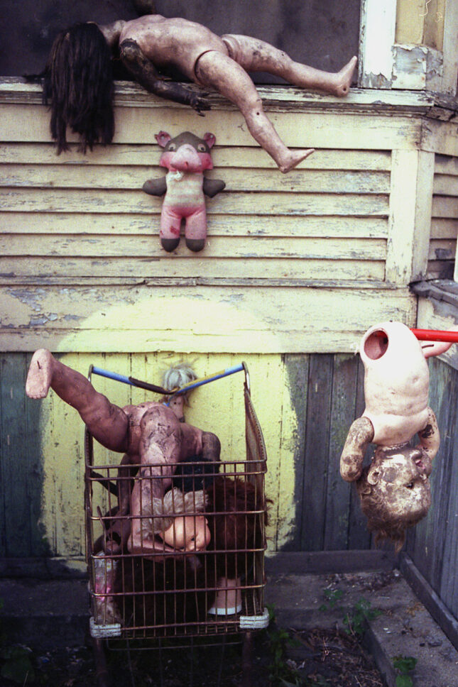 Detail, ‘The Baby Doll House’,  a few days before it was demolished by Mayor Coleman Young in 1987.