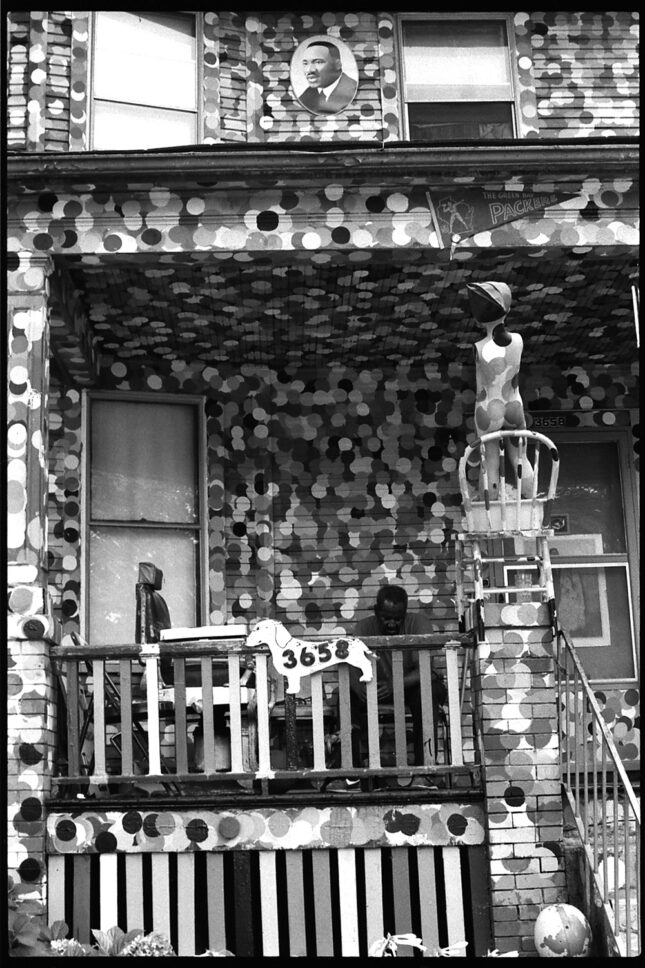 Detail, ‘Polka dot House’, The Heidelberg Project, Detroit, 1987.